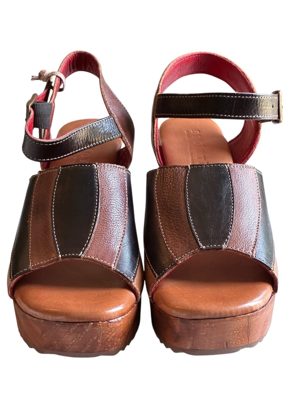Bed|Stu Jetsetter Cold Brew Rustic Leather Platform Sandals Size 7 NWT - Picture 10 of 10